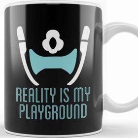 Baskı Dükkanı Symmetra Reality Is My Playground Logo Overwatch Beyaz Porselen Kupa Bardak