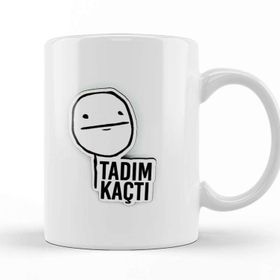 Baskı Dükkanı Tadım Kaçtı Beyaz Porselen Kupa Bardak
