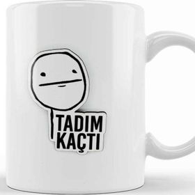 Baskı Dükkanı Tadım Kaçtı Beyaz Porselen Kupa Bardak