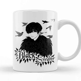Baskı Dükkanı Taehyung Black Swan V Beyaz Porselen Kupa Bardak