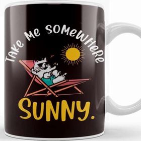 Baskı Dükkanı Take Me Somewhere Beach Sunny Vacation Summer Travel Sunset Kupa