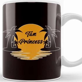 Baskı Dükkanı Tan Princess Tanning Sun Vacation Summer Island Travel Beach Kupa