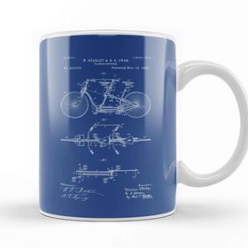 Baskı Dükkanı Tandem Bicycle Patent Blueprint W Starley H S Owen Kupa