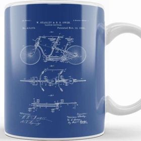 Baskı Dükkanı Tandem Bicycle Patent Blueprint W Starley H S Owen Kupa
