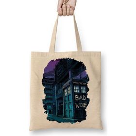 Baskı Dükkanı Tardis Bad Wolf Doctor Who Bez Çanta
