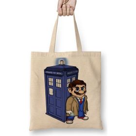 Baskı Dükkanı Tardis Doctor Who 01 Bez Çanta