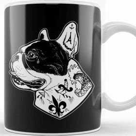 Baskı Dükkanı Tattooed French Bulldog Kupa