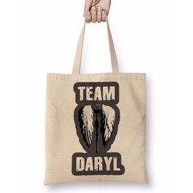 Baskı Dükkanı Team Daryl Bez Uzun Saplı Krem Rengi Çanta
