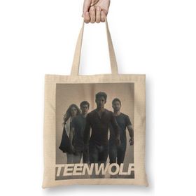 Baskı Dükkanı Teen Wolf 2 Bez Uzun Saplı Krem Rengi Çanta
