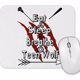 Baskı Dükkanı Teen Wolf Eat Sleep Breathe Mouse Pad