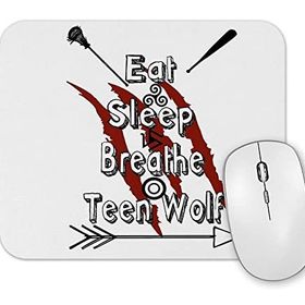 Baskı Dükkanı Teen Wolf Eat Sleep Breathe Mouse Pad