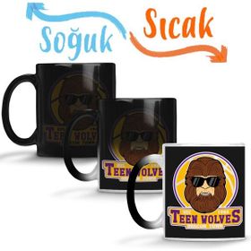 Baskı Dükkanı Teen Wolf Teen Wolves Sihirli Porselen Kupa