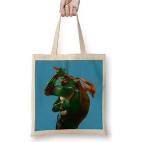 Baskı Dükkanı Teenage Mutant Ninja Turtes Mikey Bez Çanta