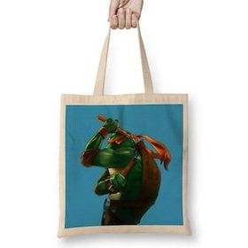 Baskı Dükkanı Teenage Mutant Ninja Turtes Mikey Bez Çanta