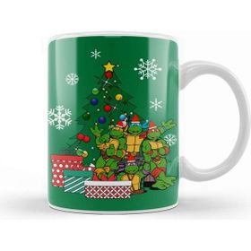 Baskı Dükkanı Teenage Mutant Ninja Turtles Around the Christmas Tree Kupa