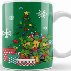 Baskı Dükkanı Teenage Mutant Ninja Turtles Around the Christmas Tree Kupa