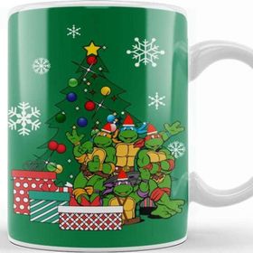Baskı Dükkanı Teenage Mutant Ninja Turtles Around the Christmas Tree Kupa