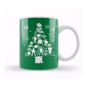 Baskı Dükkanı Teenage Mutant Ninja Turtles Christmas Tree Silhouette Kupa