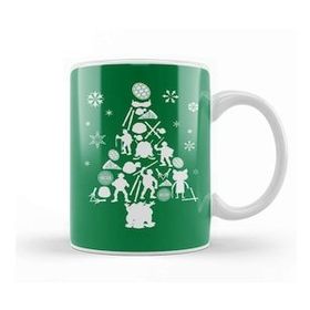 Baskı Dükkanı Teenage Mutant Ninja Turtles Christmas Tree Silhouette Kupa
