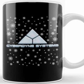 Baskı Dükkanı Terminator Cyberdyne Systems Christmas Snow Logo Kupa