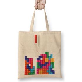 Baskı Dükkanı Tetris Atari Oyun Games Bez Kadın Günlük Çanta