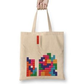 Baskı Dükkanı Tetris Atari Oyun Games Bez Kadın Günlük Çanta