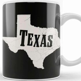 Baskı Dükkanı Texas Map Vintage Kupa
