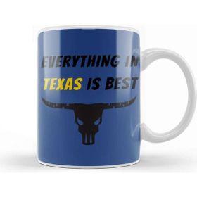 Baskı Dükkanı Texas Quote Vintage Retro Rainbow Style Kupa