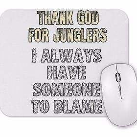 Baskı Dükkanı Thank God For Junglers Mouse Pad