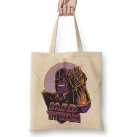 Baskı Dükkanı Thanos Mad Titan Bez Kadın Günlük Çanta