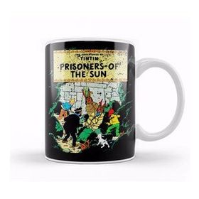 Baskı Dükkanı The Adventures Of Tintin Prisoners Of The Sun Vintage Style Cover Kupa