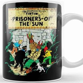 Baskı Dükkanı The Adventures Of Tintin Prisoners Of The Sun Vintage Style Cover Kupa