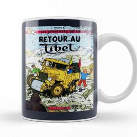 Baskı Dükkanı The Adventures Of Tintin Retour Au Tibet Vintage Cover Style Kupa