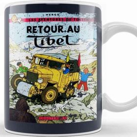Baskı Dükkanı The Adventures Of Tintin Retour Au Tibet Vintage Cover Style Kupa