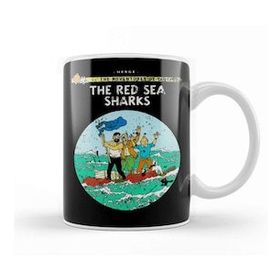 Baskı Dükkanı The Adventures Of Tintin The Red Sea Sharks Vintage Style Cover Kupa