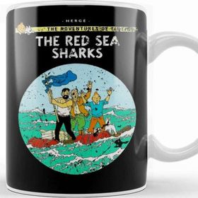Baskı Dükkanı The Adventures Of Tintin The Red Sea Sharks Vintage Style Cover Kupa