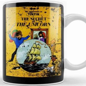 Baskı Dükkanı The Adventures Of Tintin The Secret Of The Unicorn Vintage Style Cover Kupa