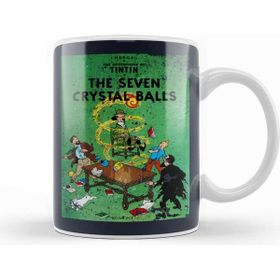 Baskı Dükkanı The Adventures Of Tintin The Seven Crystal Balls Vintage Style Cover Kupa