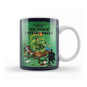 Baskı Dükkanı The Adventures Of Tintin The Seven Crystal Balls Vintage Style Cover Kupa