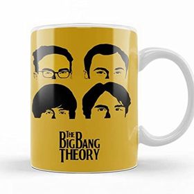 Baskı Dükkanı the Big Bang Theory Sarı Zemin Porselen Kupa