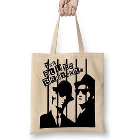 Baskı Dükkanı The Blues Brothers Siyah Beyaz Bez Çanta