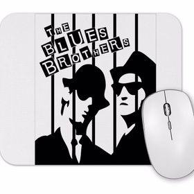 Baskı Dükkanı the Blues Brothers Siyah Beyaz Mouse Pad