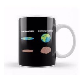 Baskı Dükkanı The Brain Of Flat Earthers Flat Earth Kupa