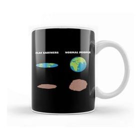 Baskı Dükkanı The Brain Of Flat Earthers Flat Earth Kupa