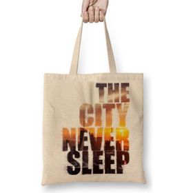 Baskı Dükkanı The City Never Sleep Bez Çanta