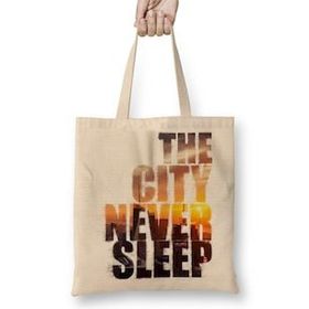 Baskı Dükkanı The City Never Sleep Bez Çanta