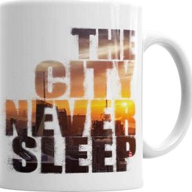 Baskı Dükkanı the City Never Sleep Sihirli Porselen Kupa