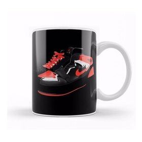 Baskı Dükkanı The Decomposing Of The Black And Red Air Jordan 1 Beyaz 330 ml Porselen Kupa Bardak