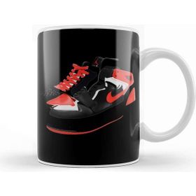 Baskı Dükkanı The Decomposing Of The Black And Red Air Jordan 1 Beyaz 330 ml Porselen Kupa Bardak
