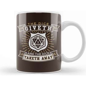 Baskı Dükkanı The Dice Giveth And The Dice Taketh Away Beyaz 330 ml Porselen Kupa Bardak